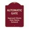 Signmission Designer Series-Automatic Gate Approach Slowly Gate Opens, 24" x 18", BU-1824-9862 A-DES-BU-1824-9862 - alternate 1
